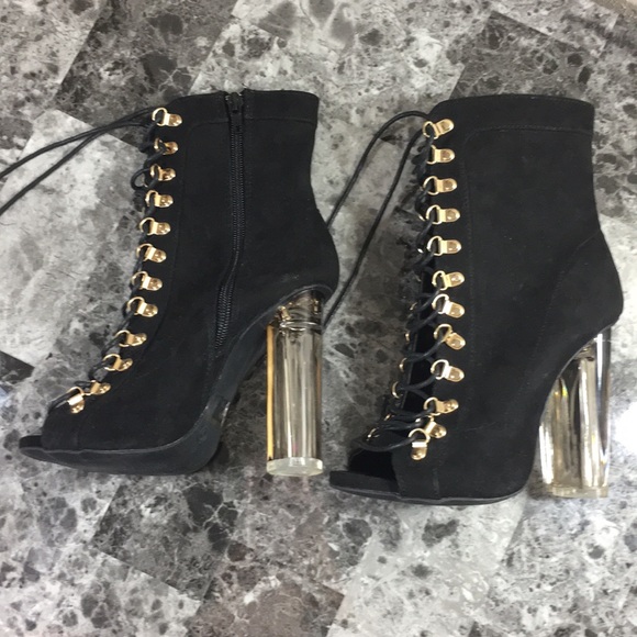 Wild Diva Shoes - 🖤 OPEN TOED BOOTS